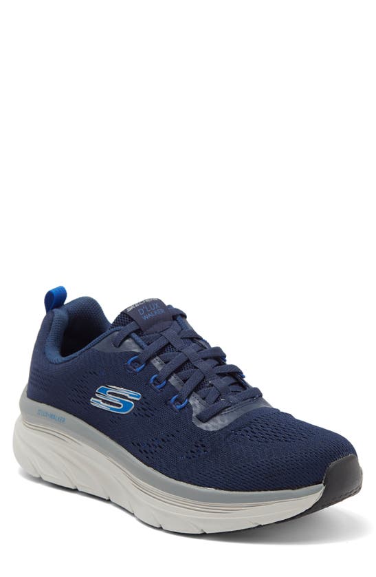 Skechers D'lux Walker Commuter Slip-on Sneaker In Navy/ Grey