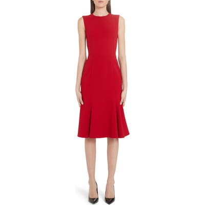 Dolce & gabbana Fluted Hem Dress, US / 44 IT - Red