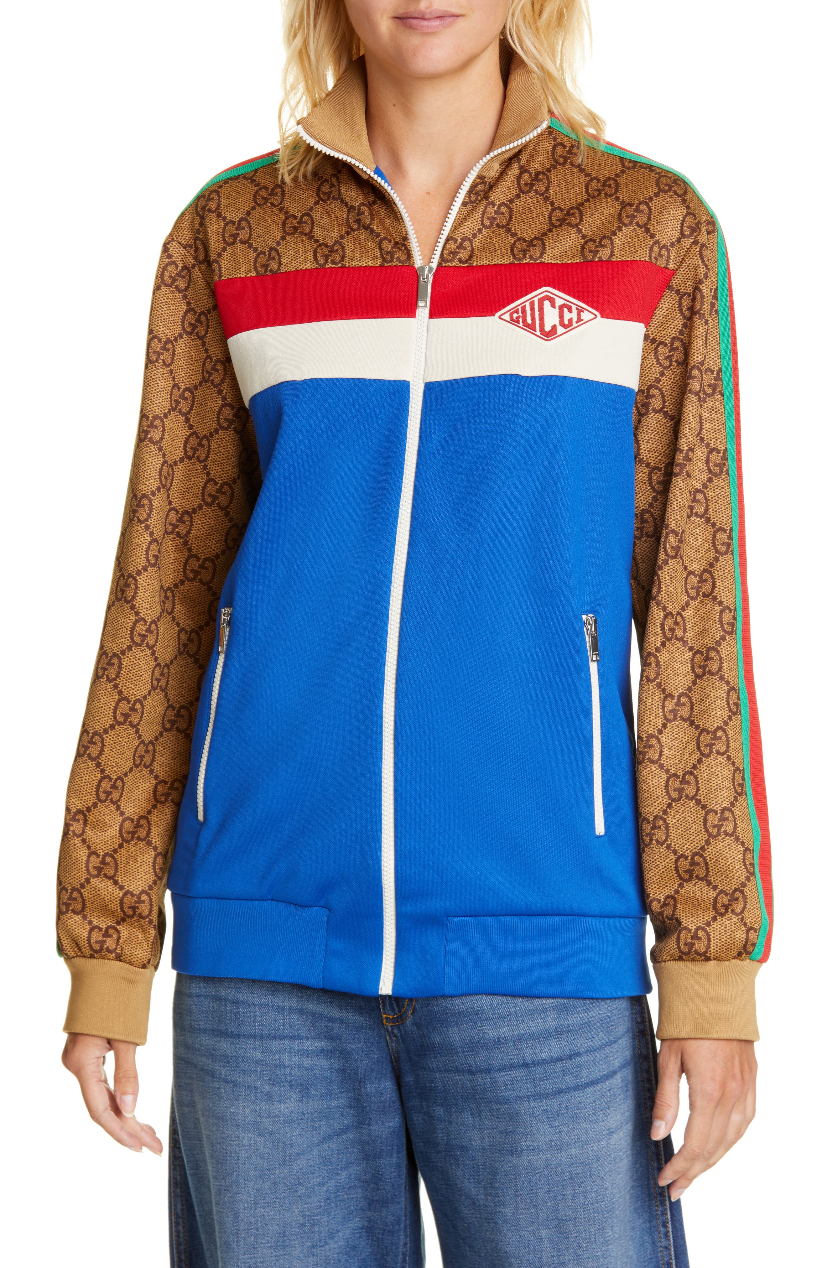 Gucci GG Print Technical Jersey Track Jacket Nordstrom