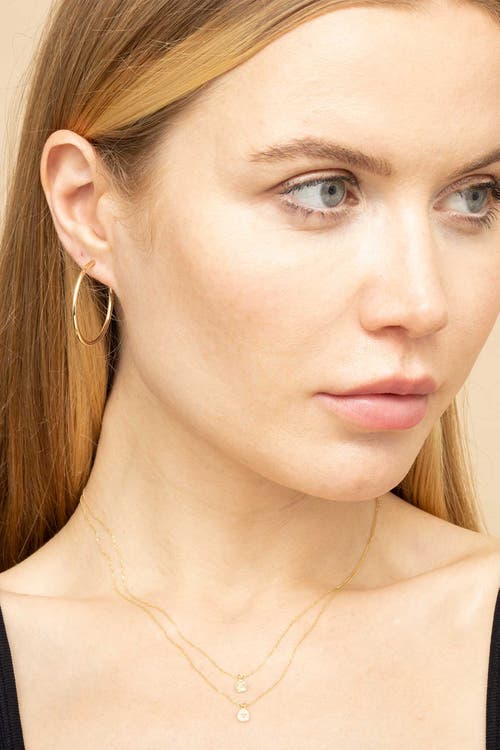ORADINA ORADINA 14K GOLD SICILY HOOPS EARRINGS