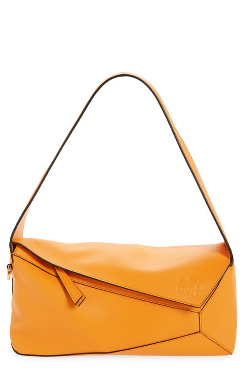 Loewe Puzzle Leather Hobo Bag in Mandarin