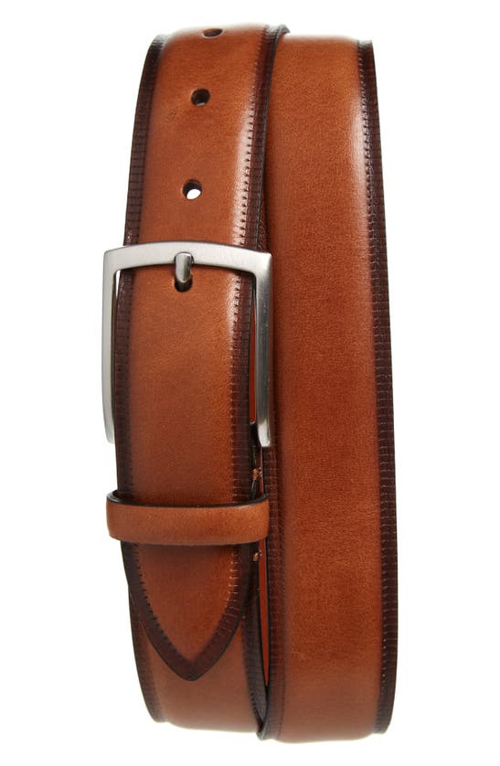 Nordstrom Cole Leather Belt In Cognac