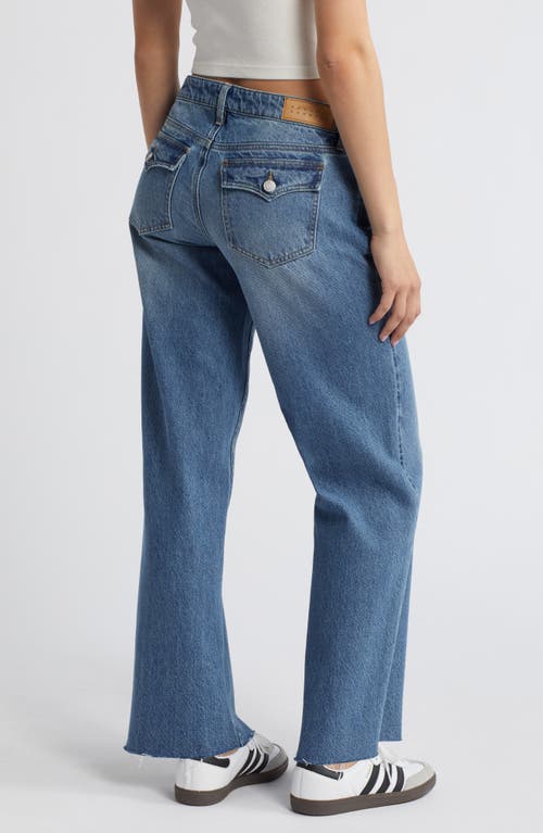 Pacsun Raw Edge Wide Leg Jeans In Asher Dark Wash