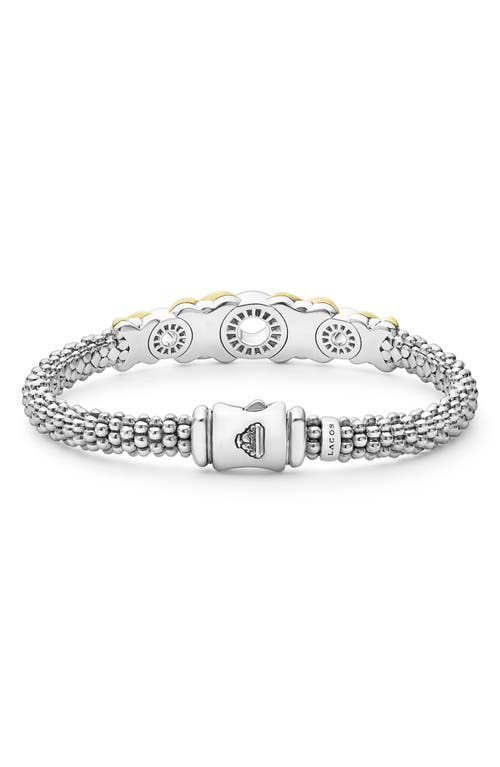 Lagos Embrace Xox Diamond Rope Bracelet In Silver/gold