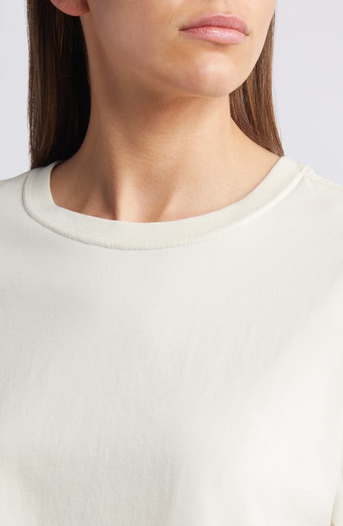 Shop Treasure & Bond Relaxed Organic Cotton Crop T-shirt In Ivory Dove