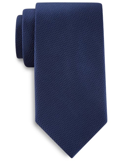 Shop Oak Hill Premium By Dxl Solid Silk Tie In Navy