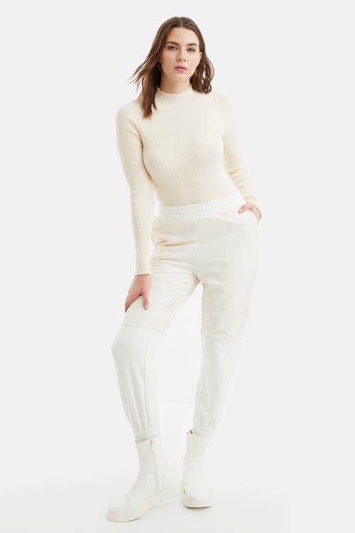 Shop Nocturne High-waisted Jogging Pants In Ivory