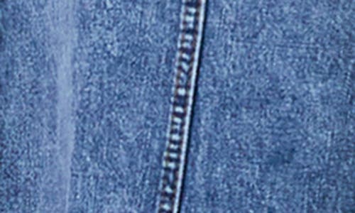 Wash Lab Denim Mabel Retro Tie Belt Long Sleeve Denim Midi Shirtdress In Clear Blue