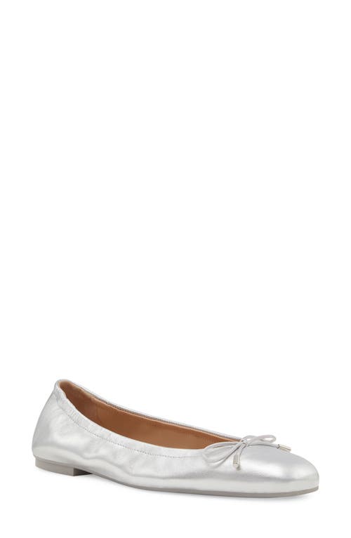 Stuart Weitzman Bow Flat Silver at Nordstrom,