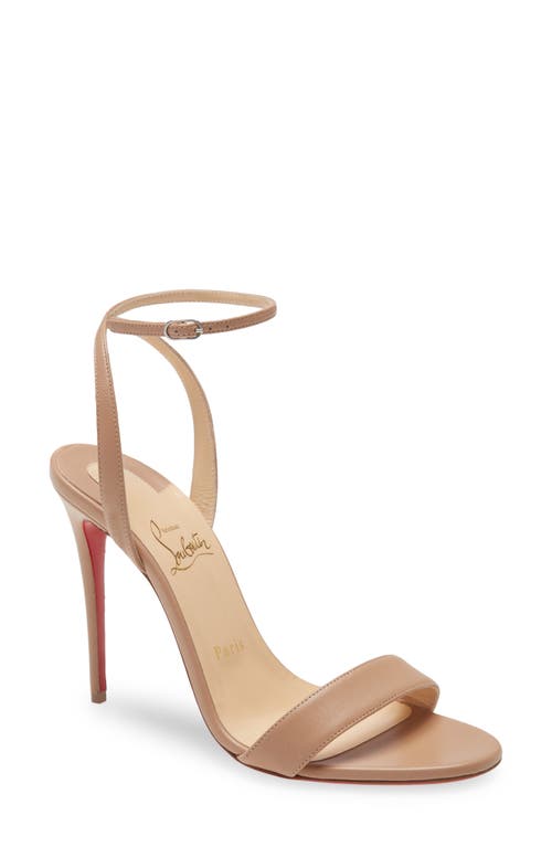 Christian Louboutin Loubigirl Ankle Strap Sandal Nude at Nordstrom,