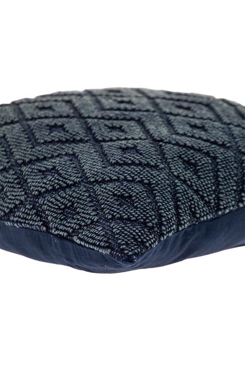 Parkland Collection Sorrel Hand-woven Accent Pillow In Navy