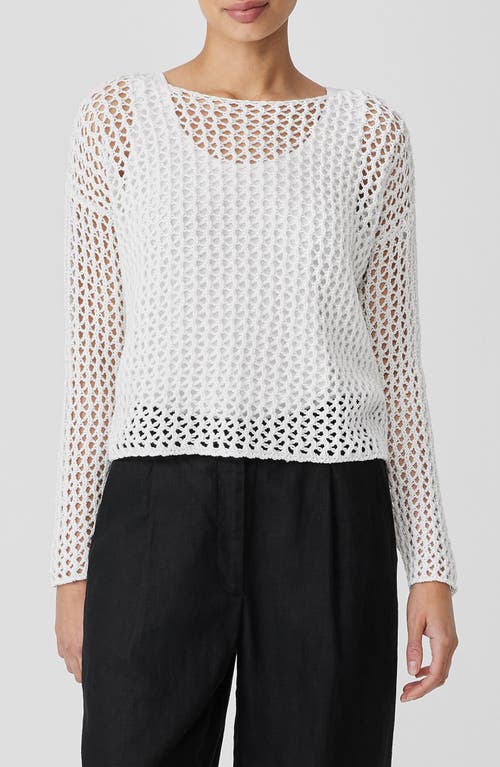 Eileen Fisher Bateau Neck Organic Cotton Sweater at Nordstrom,