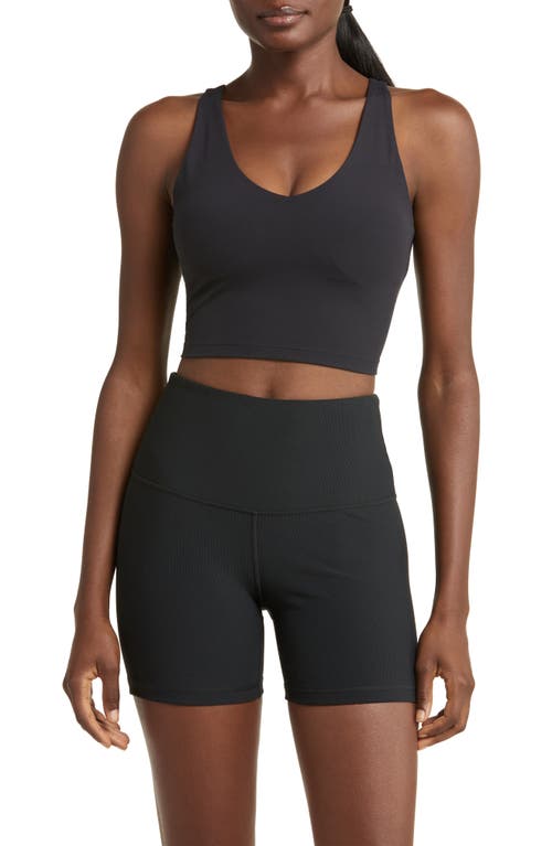 zella Studio Luxe Crop Tank in Black