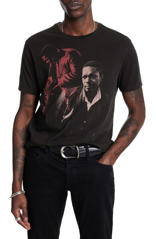 John Varvatos John Coltrane Graphic T-Shirt in Black at Nordstrom, Size Large