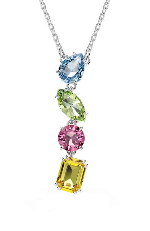 Shop Swarovski Gema Crystal Pendant Necklace In Multicolored