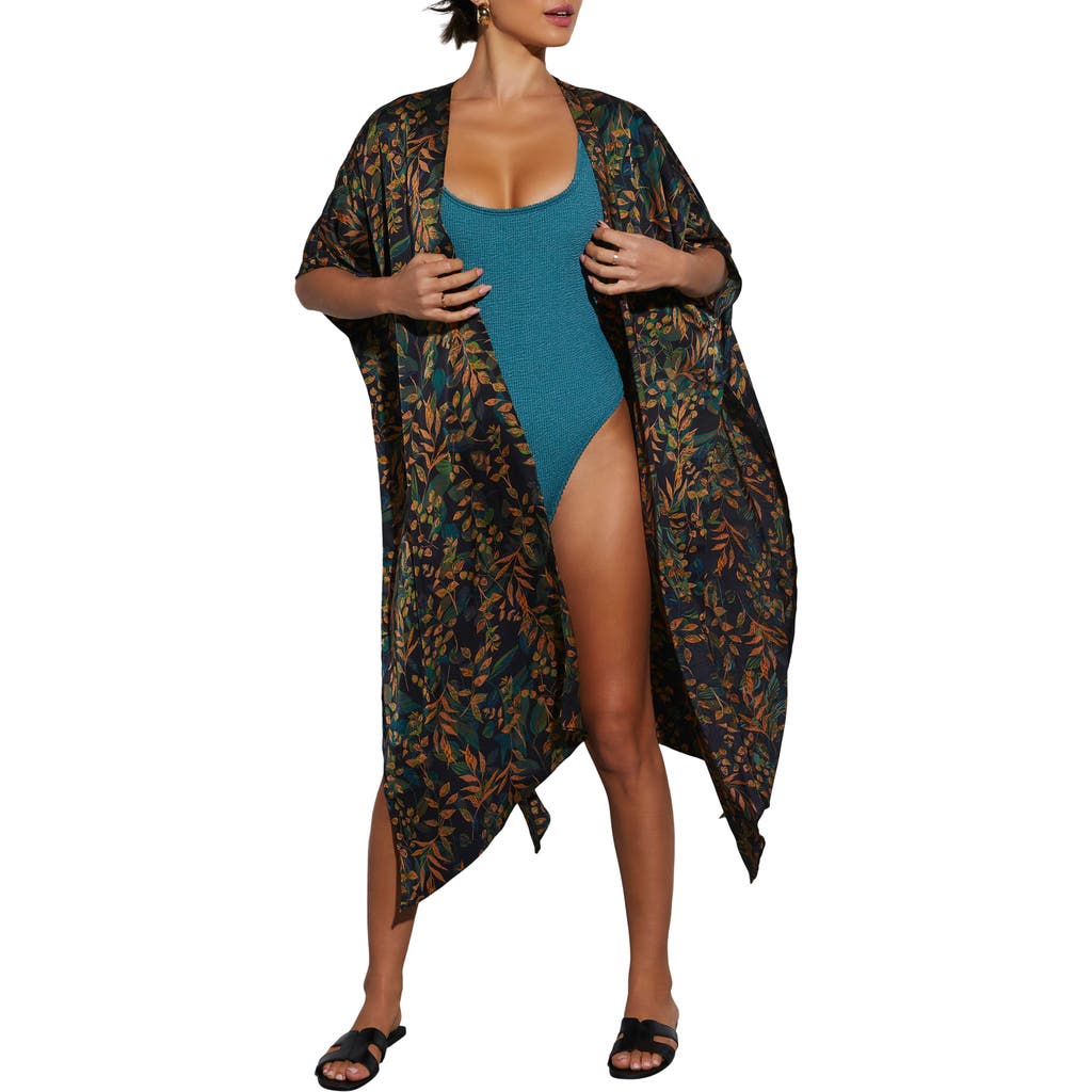 Vici Collection Lizbeth Open Front Cover-up Wrap In Black