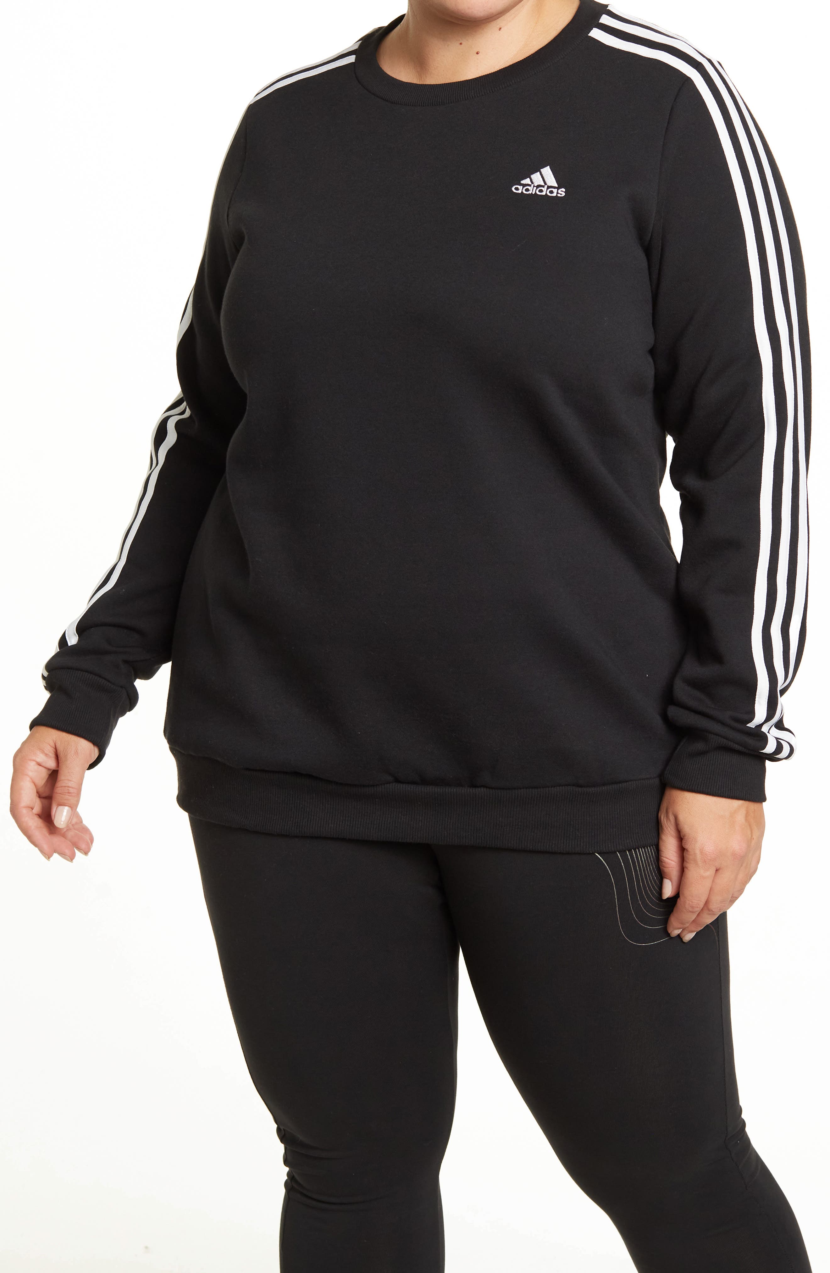 adidas striped pullover