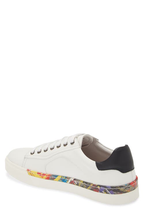 Shop Robert Graham Sator Low Top Leather Sneaker In White