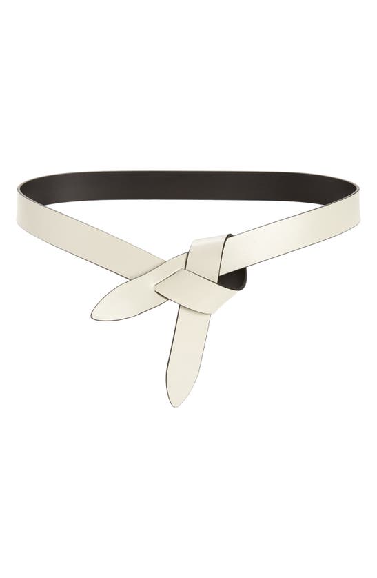 Isabel Marant Lecce Knotted Metallic Leather Belt In Neutrals