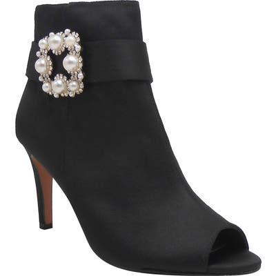 J. Renee Pranati Embellished Open Toe Bootie B - Black