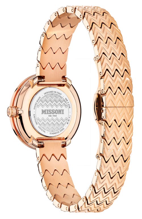 Missoni M1 Joy Bracelet Watch, 29mm In Rose Gold/red