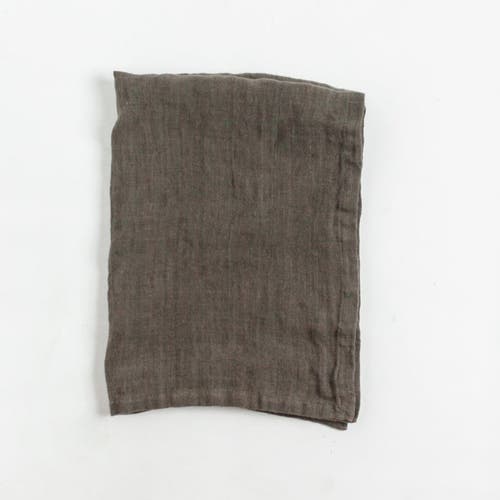 Shop Creative Women Stone Washed Linen Tea Towel In Iron Ore