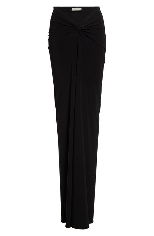 Grace Ling Pierced Dagger Jersey Maxi Skirt In Black