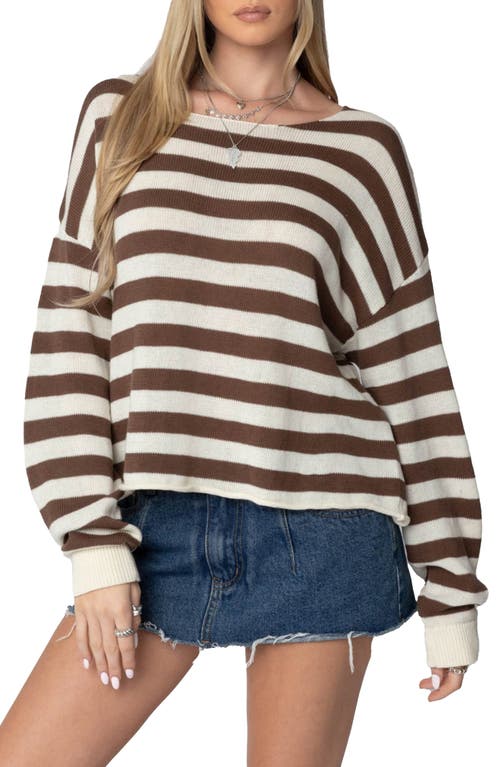 EDIKTED EDIKTED ANNEY OVERSIZE STRIPE SWEATER 