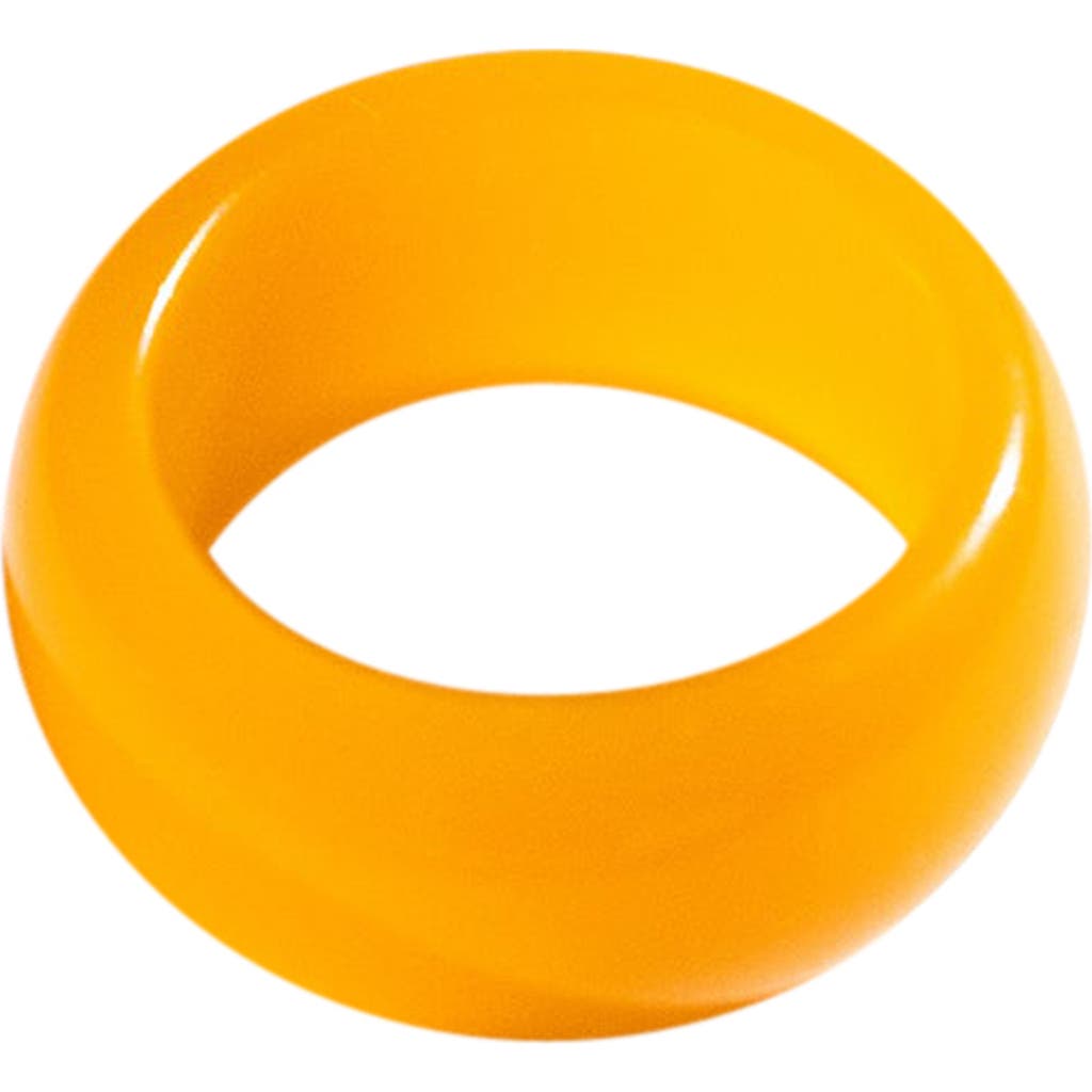Seree Mandarin Orange Jade Stone Ring In Orange