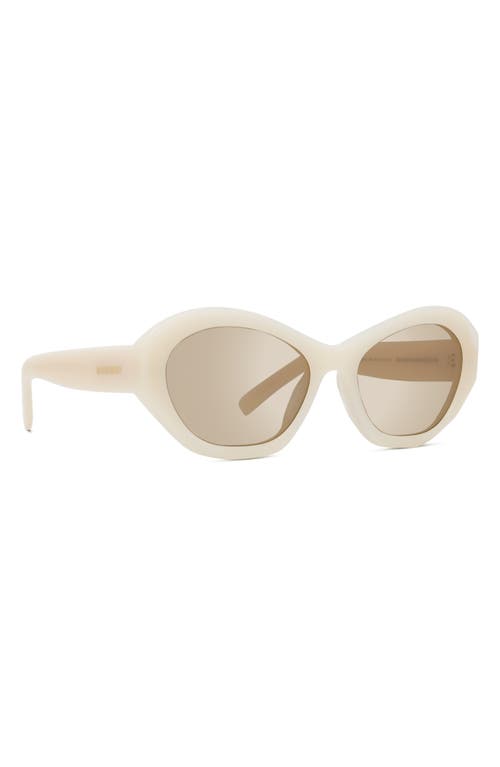 Shop Givenchy Gv Day Cat Eye Sunglasses In Ivory/brown Mirror