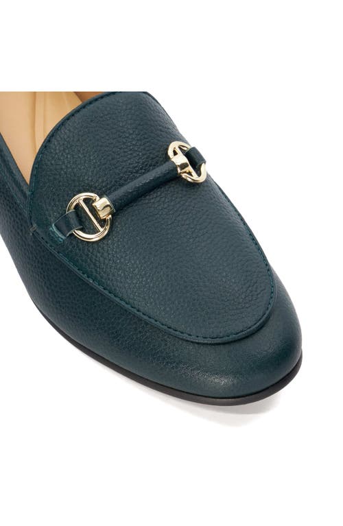 Dune London Grandeur Bit Loafer In Dark Green