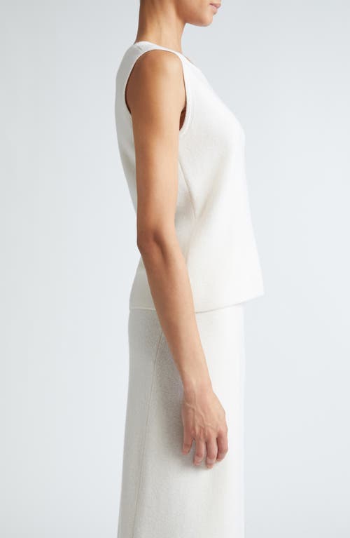 Max Mara Fosco Cashmere Sweater Tank In White
