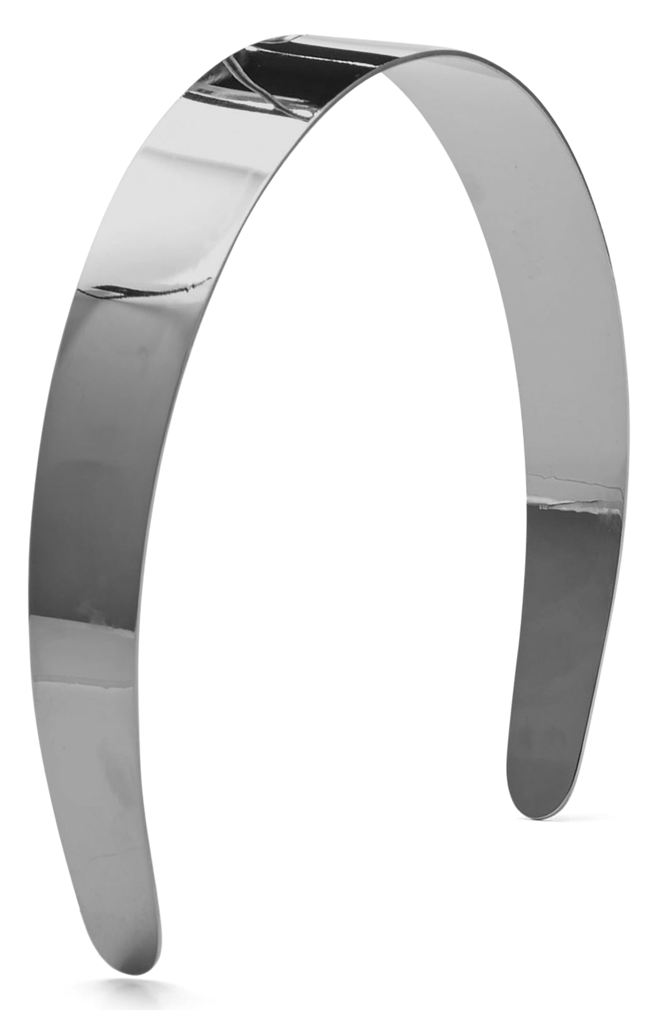 LELET NY Liv Metal Headband in Rhodium 