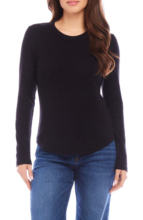 Shop Karen Kane Long Sleeve T-shirt In Black