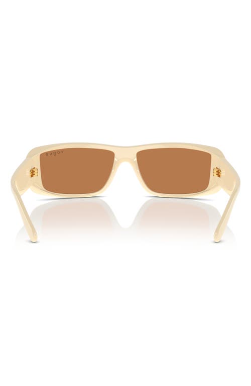 Shop Vogue 22mm Rectangular Sunglasses In Milk