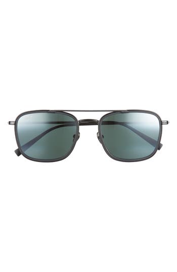 Maui Jim 53mm Polarized Navigator Sunglasses In Black Black Grey