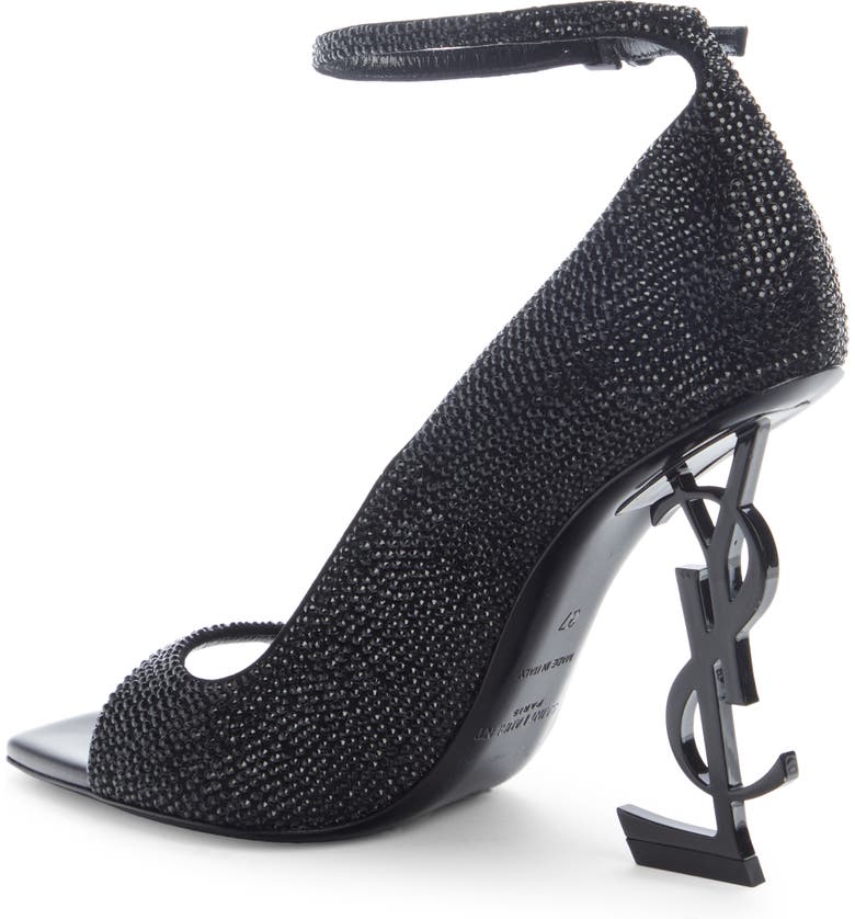 Saint Laurent Opyum YSL Crystal Embellished Sandal (Women) | Nordstrom