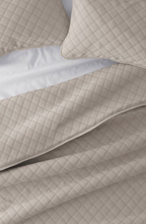 Homespun 3-piece Diamond Stitch Quilt Set In Latte