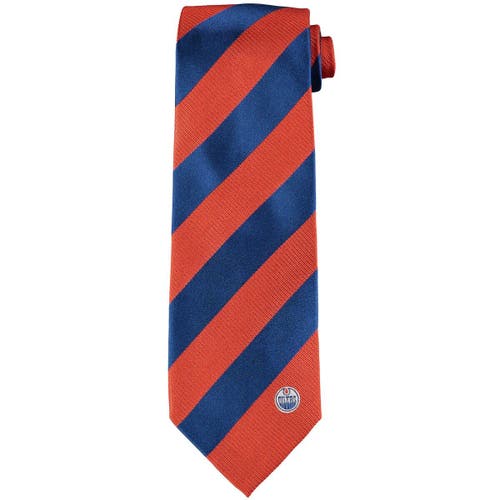 EAGLES WINGS Men's Edmonton Oilers Regiment Woven Silk Tie in Royal