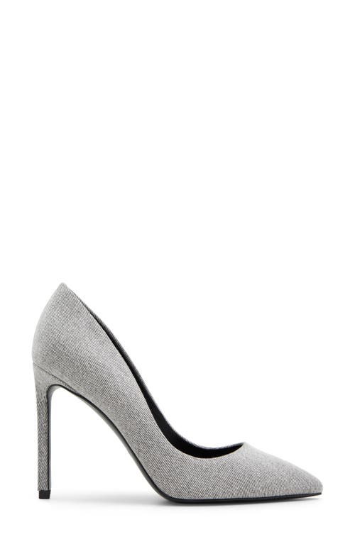 Shop Aldo Lala Pointed Toe Pump In Grey