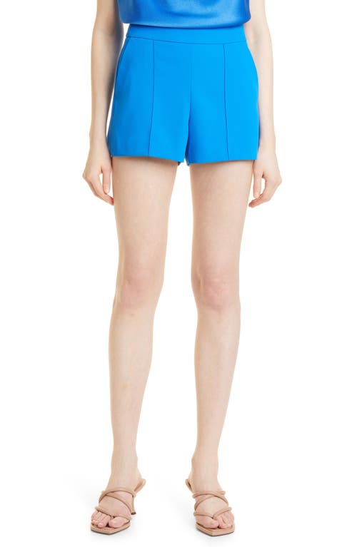 Alice + Olivia Donald Pintuck Shorts in Palace Blue