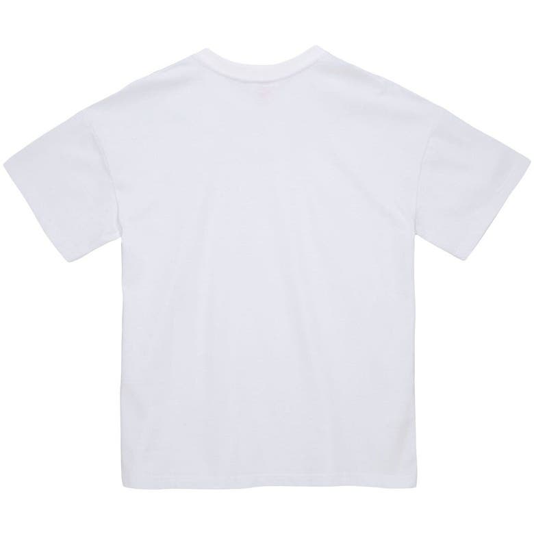 Shop Mitchell & Ness Unisex   White Miami Heat Hardwood Classics Throwback Logo T-shirt