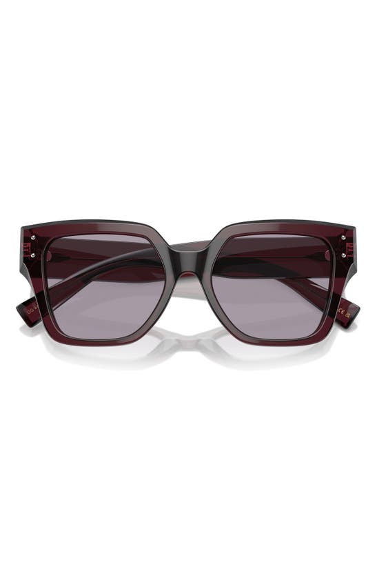 Shop Dolce & Gabbana Dolce&gabbana 52mm Square Sunglasses In Transparent Violet