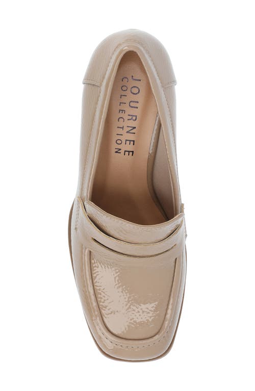 Journee Collection Malleah Loafer Pump In Patent/taupe