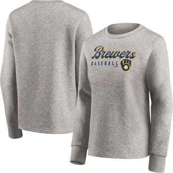 Unisex Fanatics Signature Gray Milwaukee Brewers Super Soft Long Sleeve T-Shirt Size: Medium