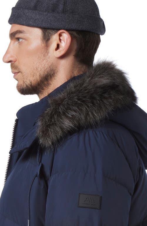 Andrew Marc Gramercy Water Resistant Parka In Ink