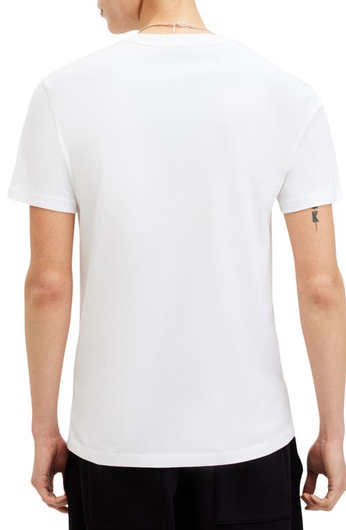 Allsaints Mens Opticwhite Tonic Crewneck Cotton-jersey T-shirt Xl In Optic White