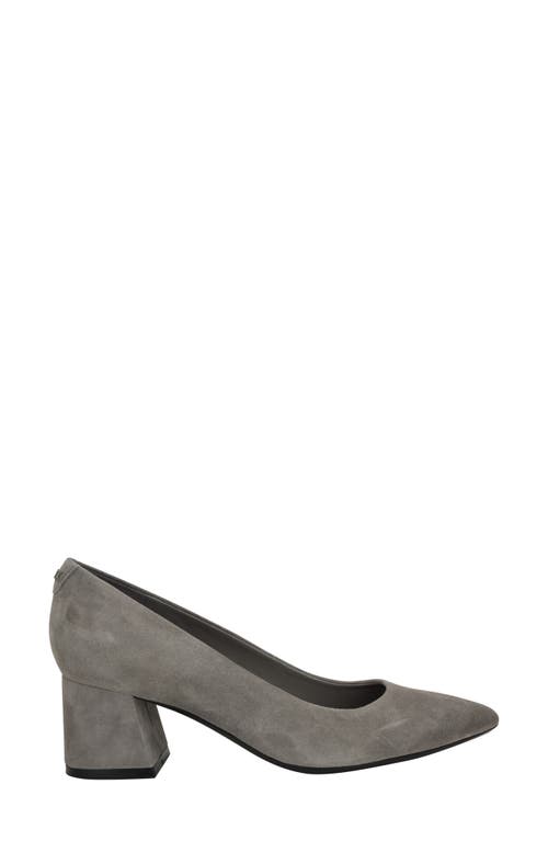 Shop Calvin Klein Lenott Pointed Toe Pump In Medium Grey