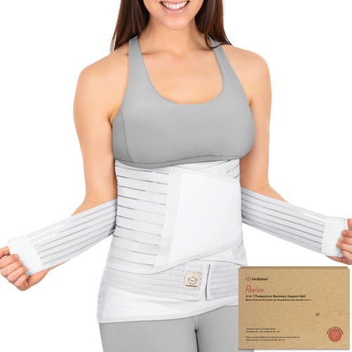 Shop Keababies Revive 3-in-1 Postpartum Recovery Support Belt In Matte White