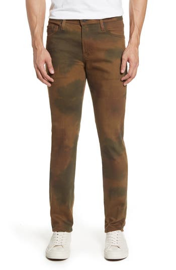 Ag Dylan Extra Slim Jeans In Watercolor Camo Dried Grass
